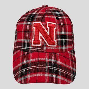 Nebraska Huskers Plaid Logo Top of the World One Fit Stretch hat